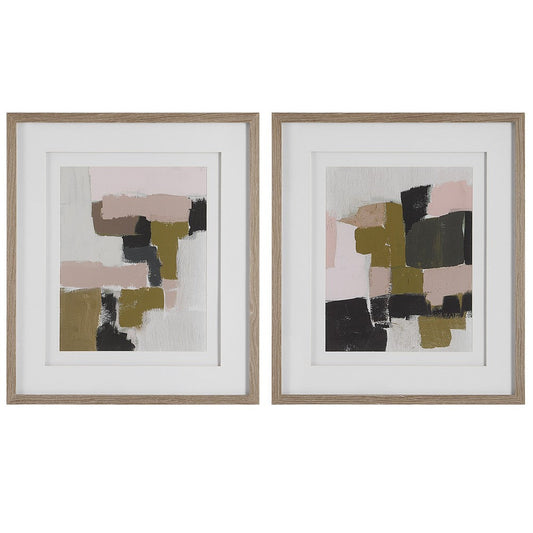 Uttermost Color Block Framed Prints, Set/2 By Casagear Home