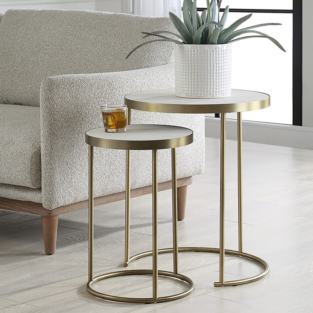 Uttermost Aragon White Nesting Tables Set/2 UT-50007