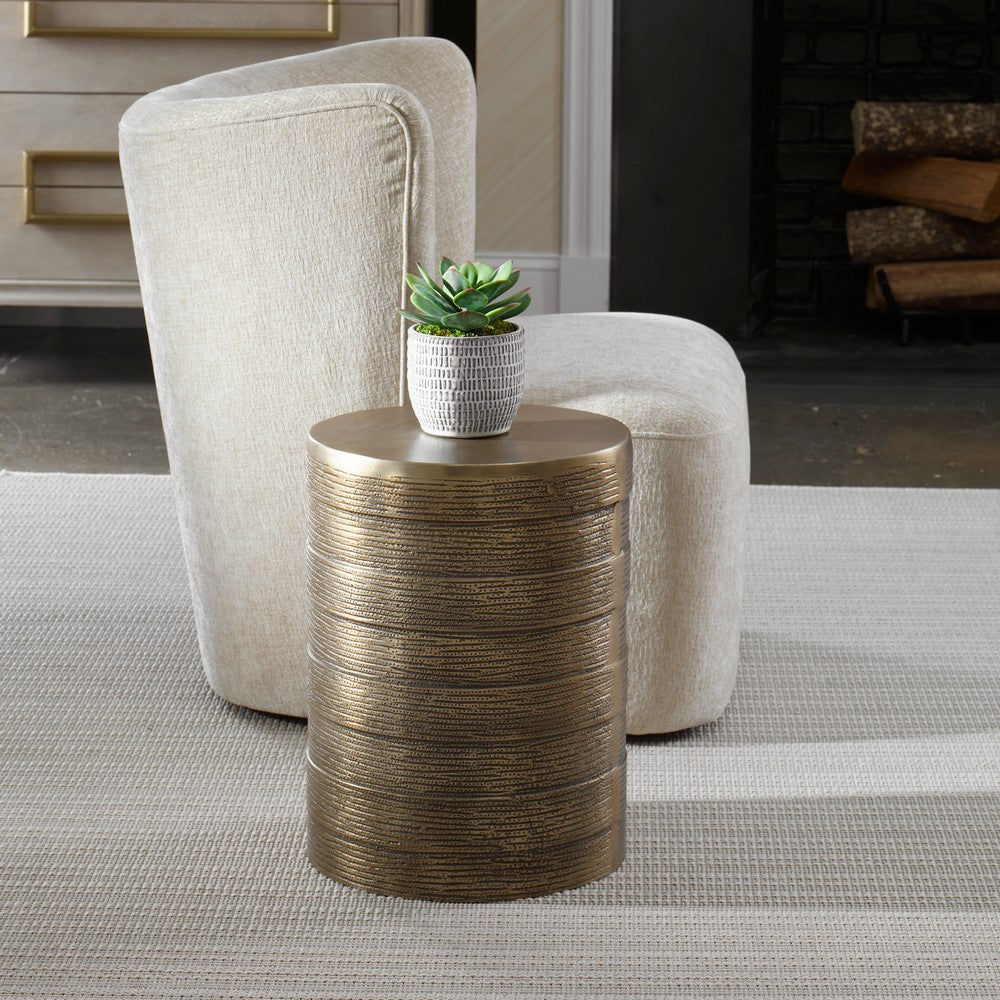 Uttermost Odin Antique Brass Accent Table UT-50015