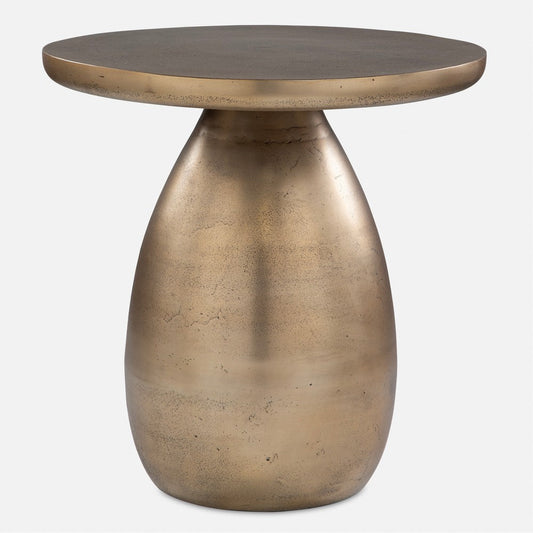 Uttermost Antigua Antique Brass Side Table