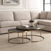 Uttermost Aragon Gray Nesting Coffee Tables Set/2 UT-50080