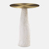 Uttermost Hollen White Stone Accent Table