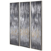 Uttermost Gray Showers Hand Painted Canvases Set/3 By Casagear Home UT-51304