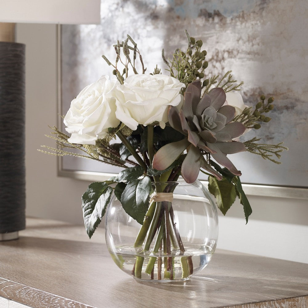 Uttermost Belmonte Floral Bouquet & Vase By Casagear Home UT-60182