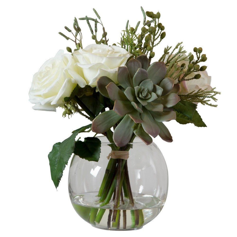 Uttermost Belmonte Floral Bouquet & Vase By Casagear Home