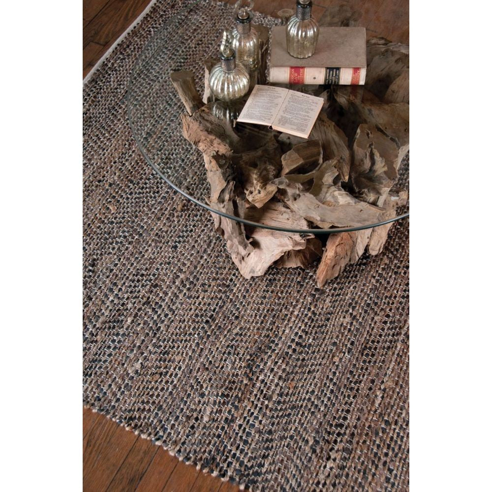 Uttermost Tobais 5 X 8 Rescued Leather & Hemp Rug By Casagear Home UT-71001-5