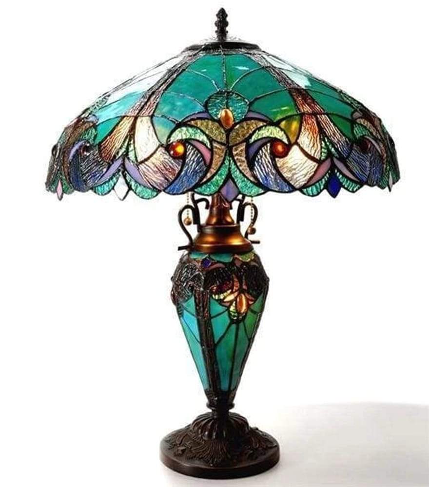 Gorgeous Green Victorian Table Lamp