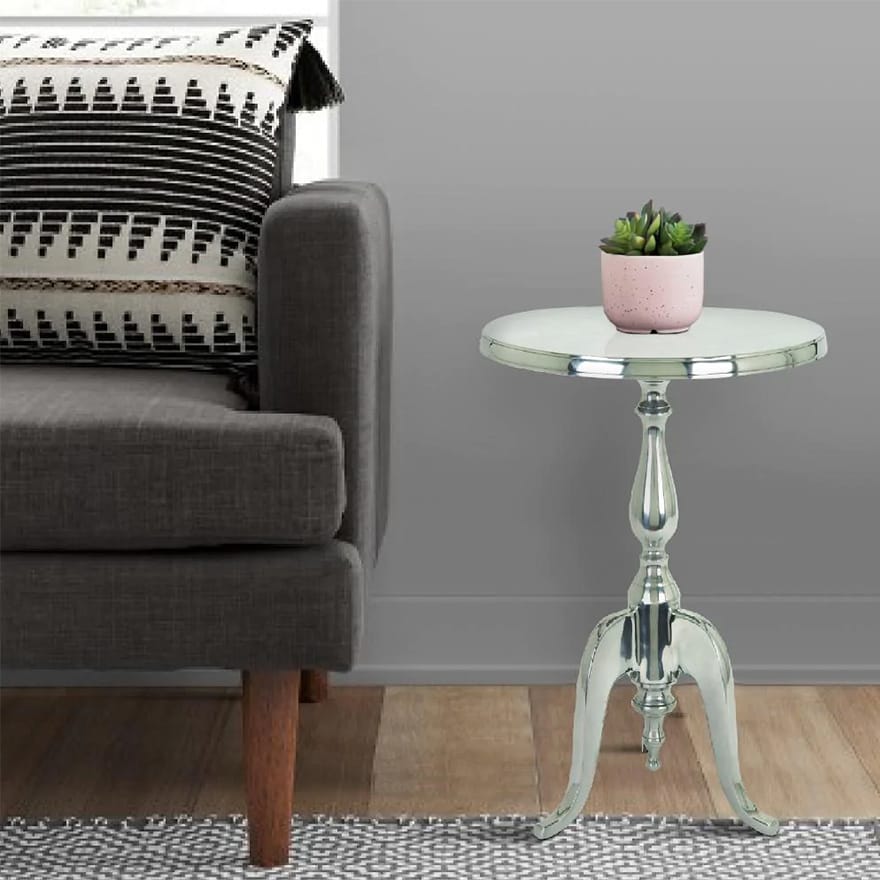 16 Inch Modern Round End Accent Table