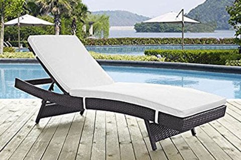 White Convene Outdoor Patio Chaise