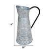 Classic Galvanized Metal Jug With Handle, Gray By Benzara Tabletop The Urban Port 