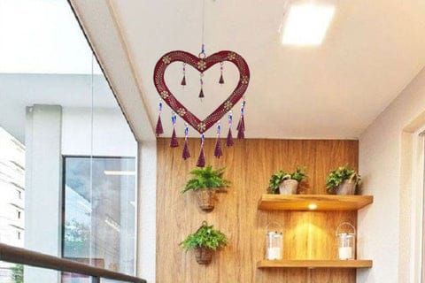 Metal Heart Windchimes