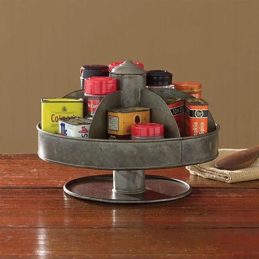 6-Pocket Round Lazy Susan Organizer