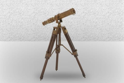 Timeless Brass Wood Telescope