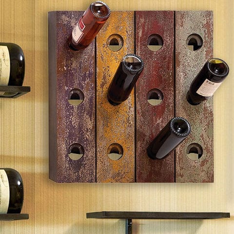 Wall Wine Holder in Rustic Old Finish