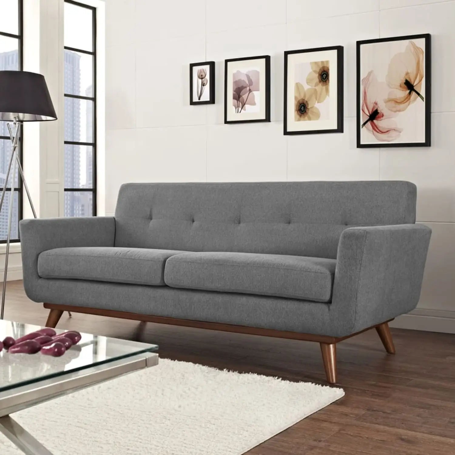 Engage Upholstered Loveseat Expectation Gray