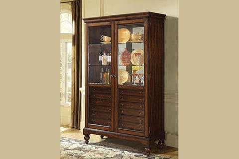 Commodious Wooden Curio Cabinet