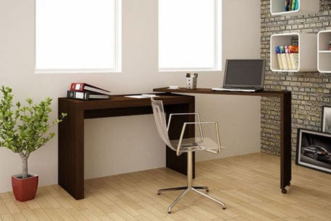 Innovative Calabria Nested Desk in Tobacco