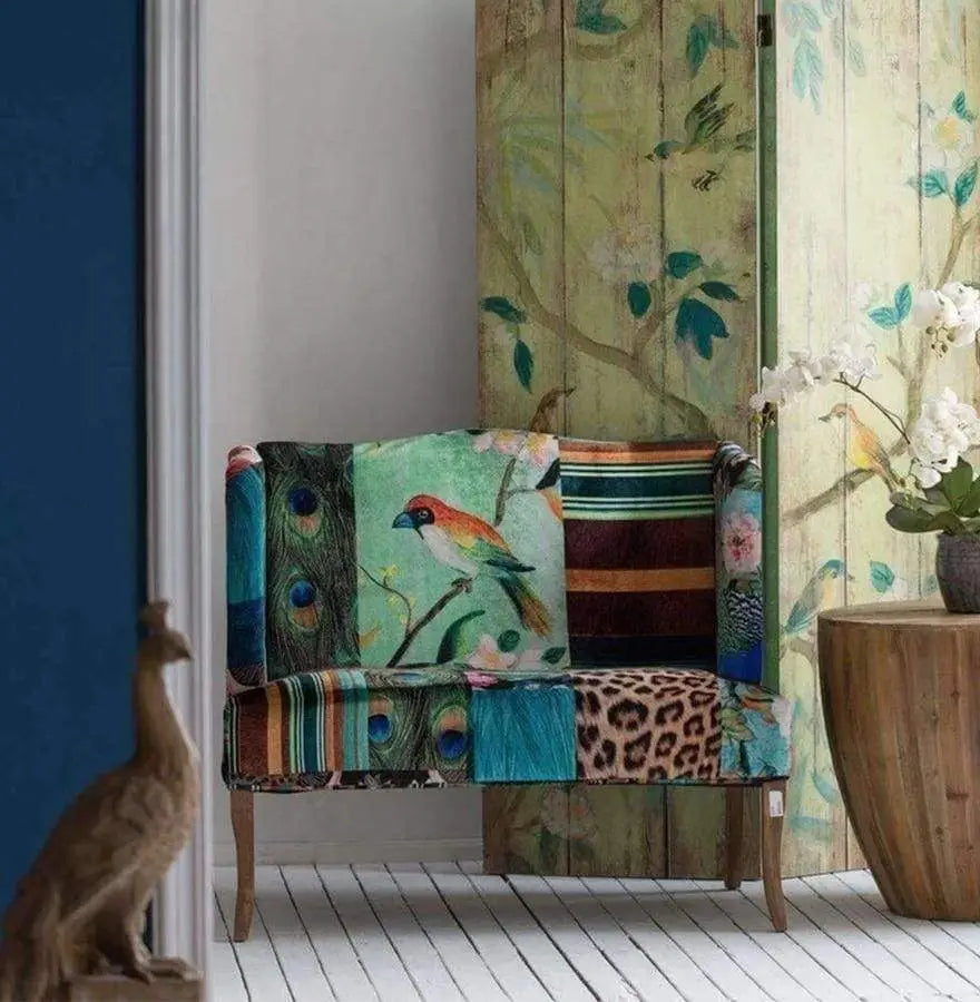 Vesta Bird Collage Print Settee