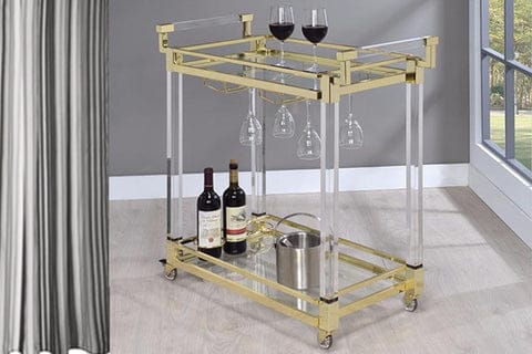 Modern Acrylic Serving Cart