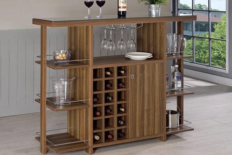 Modern Bar Unit with Wine Bottle Storage