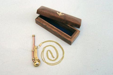 Navy Call Whistle With Wood Box