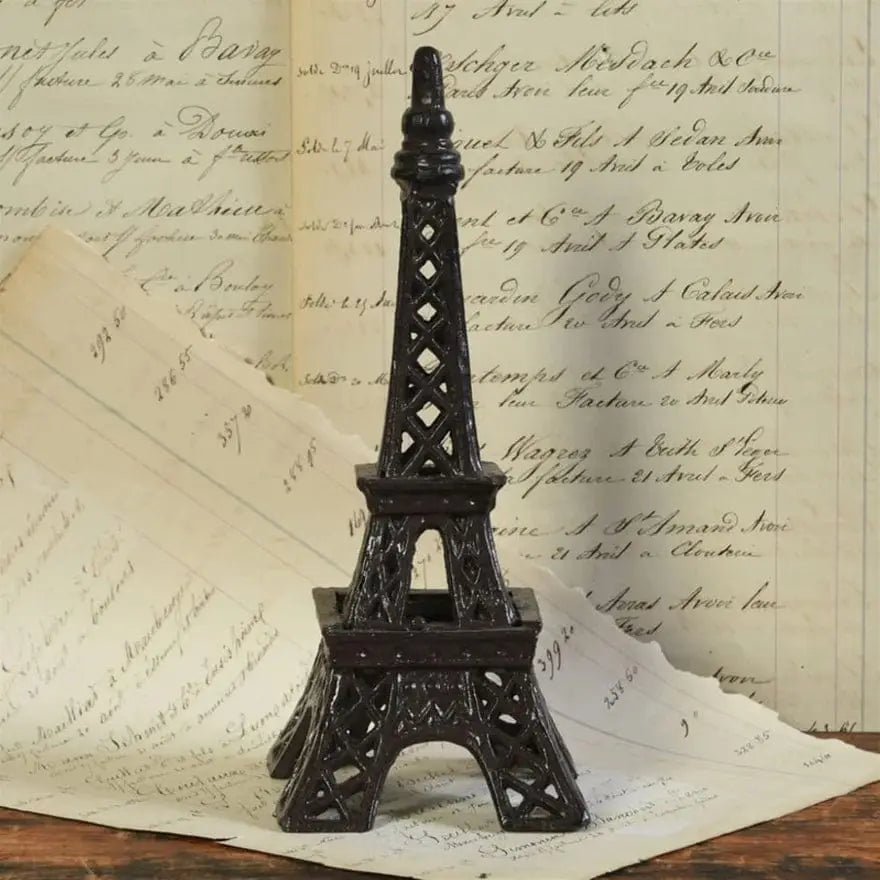 Cast Iron Eiffel Tower Accent Decor with Cutouts