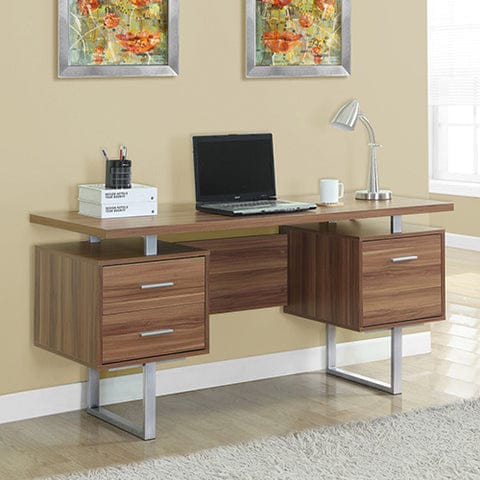 Silver Metal Office Desk