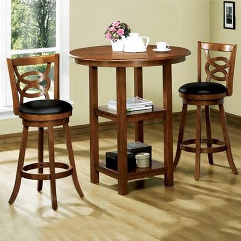 Dark Oak Solid Wood Swivel Barstool