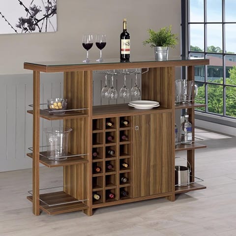 Modern Bar Unit with Wine Bottle Storage