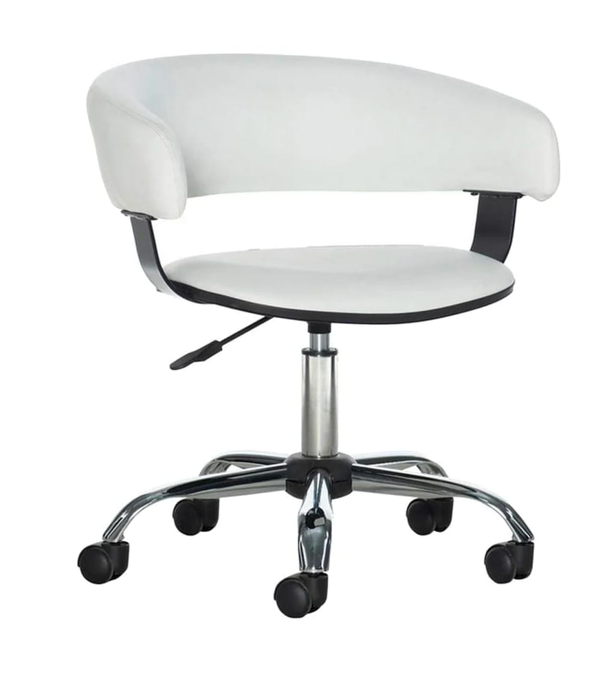 Leatherette Bucket Seat Desk Chair with Casters