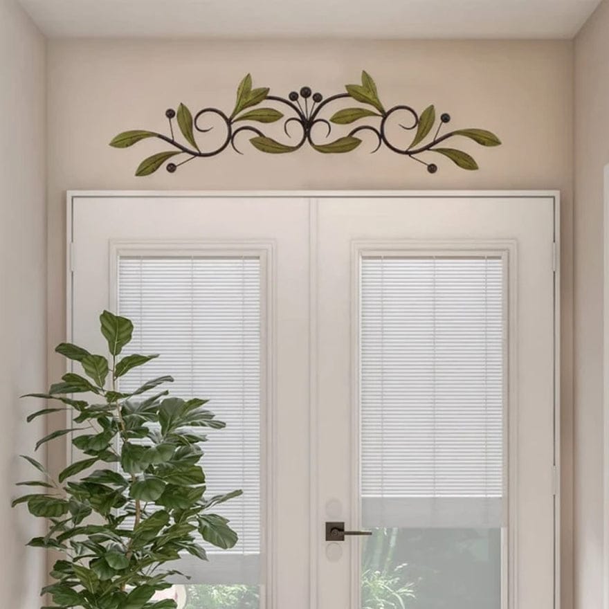 Olive Branch Door Top Wall Hanging In Metal