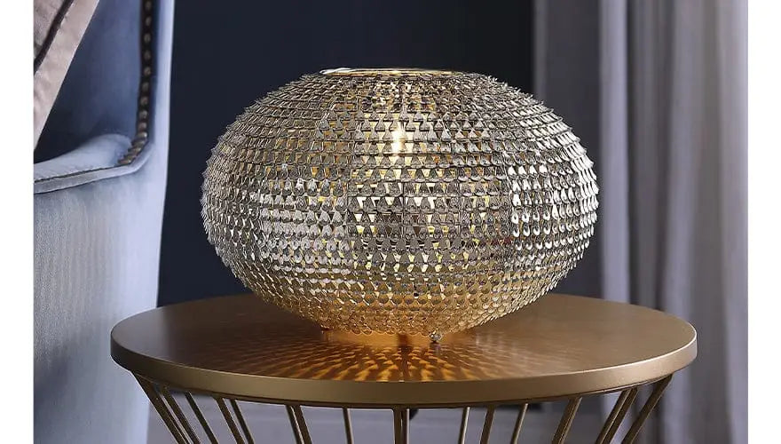 Hand-Crafted Globe Sparkle Table Lamp