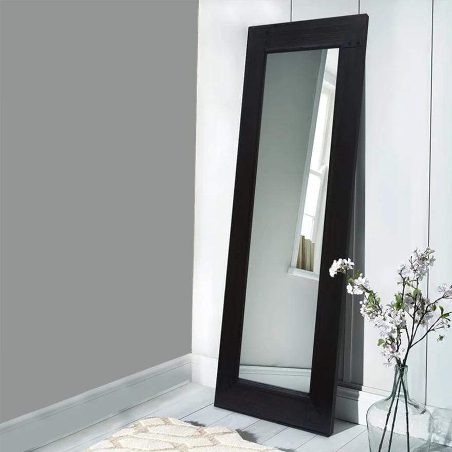 Leaning Floor Full Length Mirror with Wooden Framework