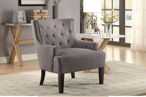 Fabric Upholstered Accent Chair With Arms