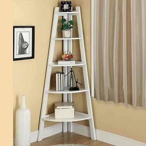 High And Spacey Contemporary Ladder Shelf