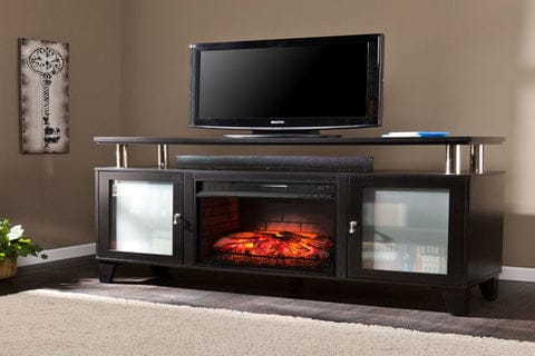 Infrared electric media fireplace