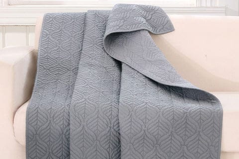 Elegant Piper Moonlight Gray Throw