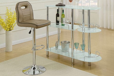 Bar Stool With Adjustable Height And Foot rest Set