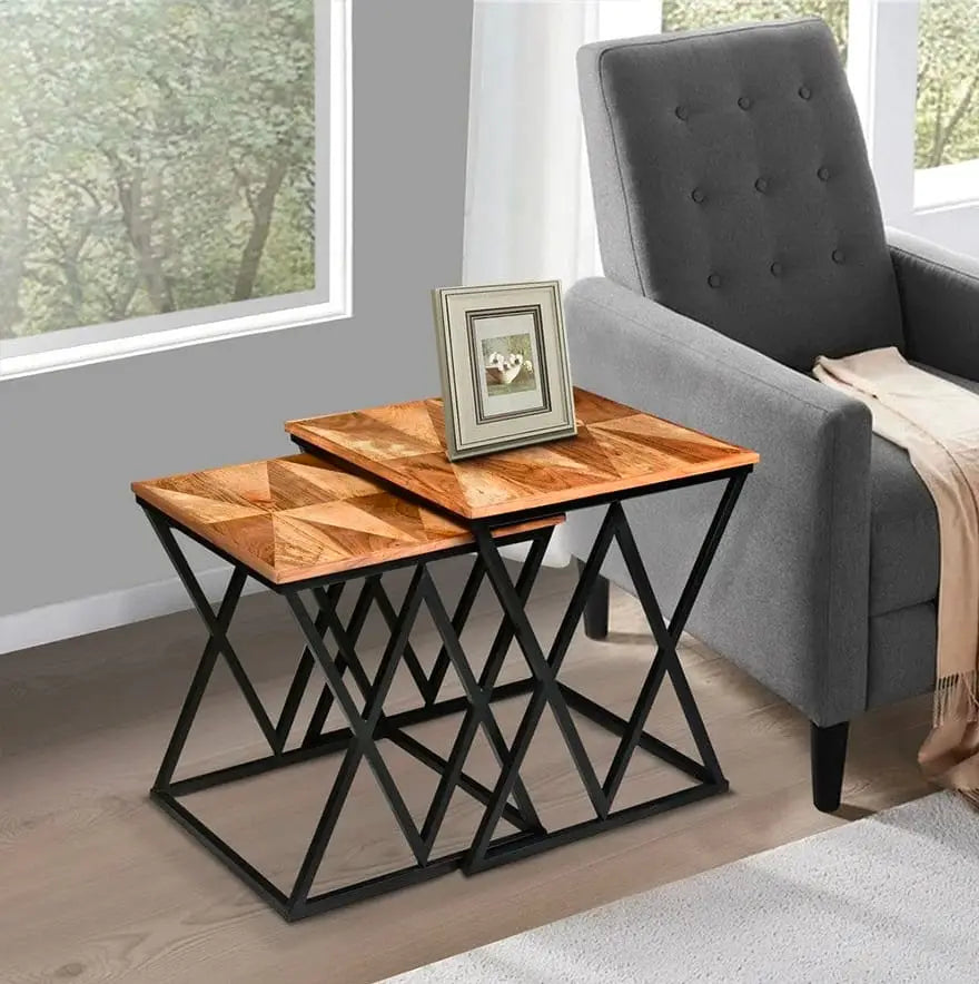 2 Piece Nesting End Table Set