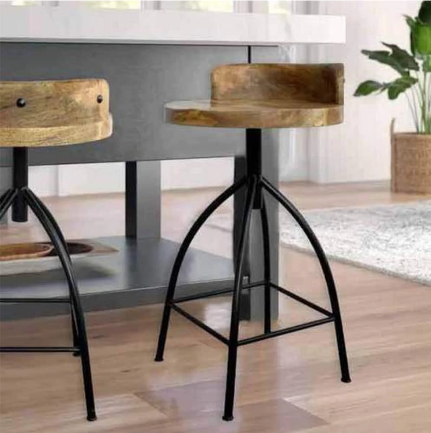 Industrial Style Adjustable Counter Stool