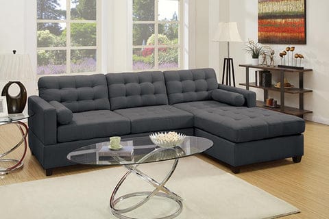 Polyfiber Linen Fabric Sectional Sofa