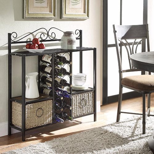 Windsor Storage Towel/ Wine Rack with 2 Baskets