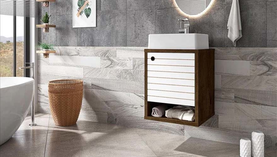 Liberty Floating 17.71 Bathroom Vanity with Sink and Shelf