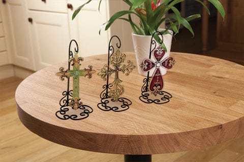 Colorful Crosses with Metal Stands