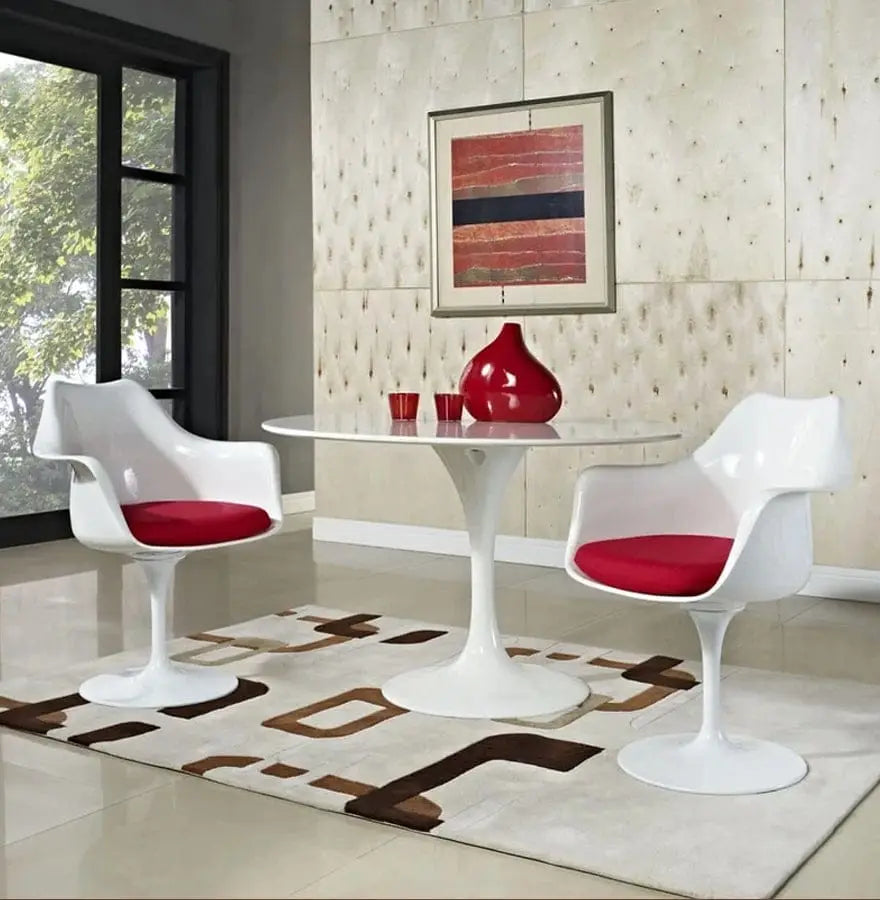 Lippa Dining Fabric Armchair Red