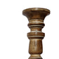 Handmade Wooden Candle Holder with Flared Top Natural Brown Set of 3 14342