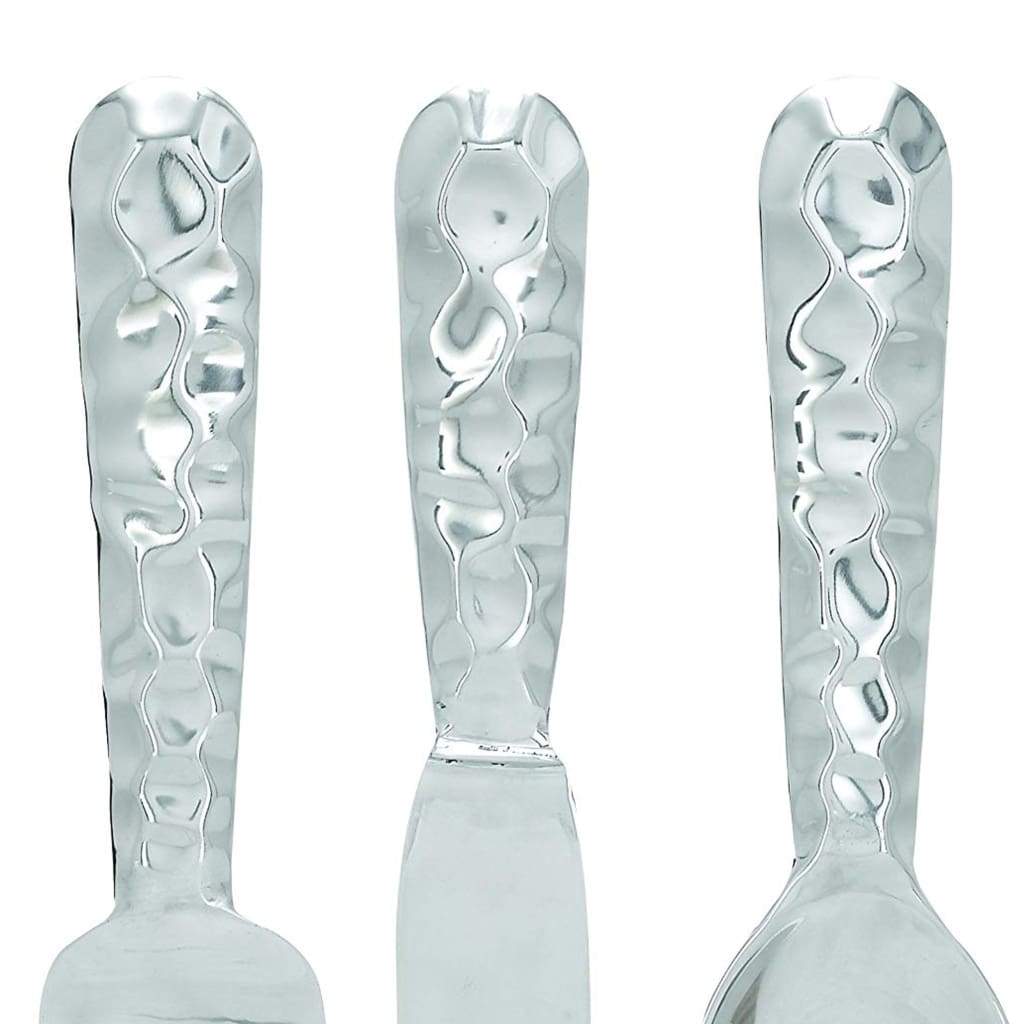 26169 Artistic Cutlery Wall Decor In Metal Set of Three Silver-Benzara 26169