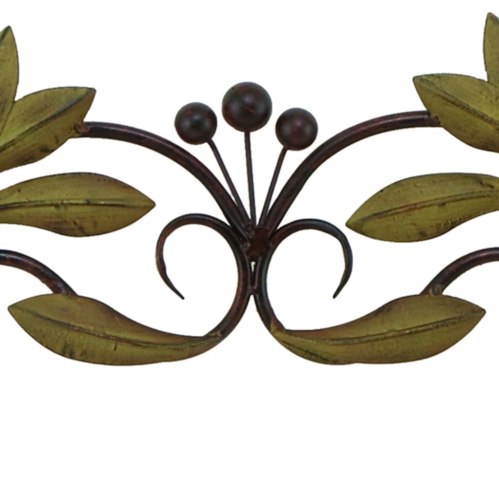 32 Inch Olive Branch Metal Wall Decor Green And Brown 63084