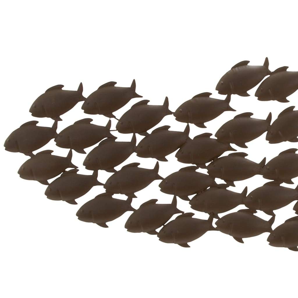 Attractive Metal Fish Wall Decor In Bronze 68744