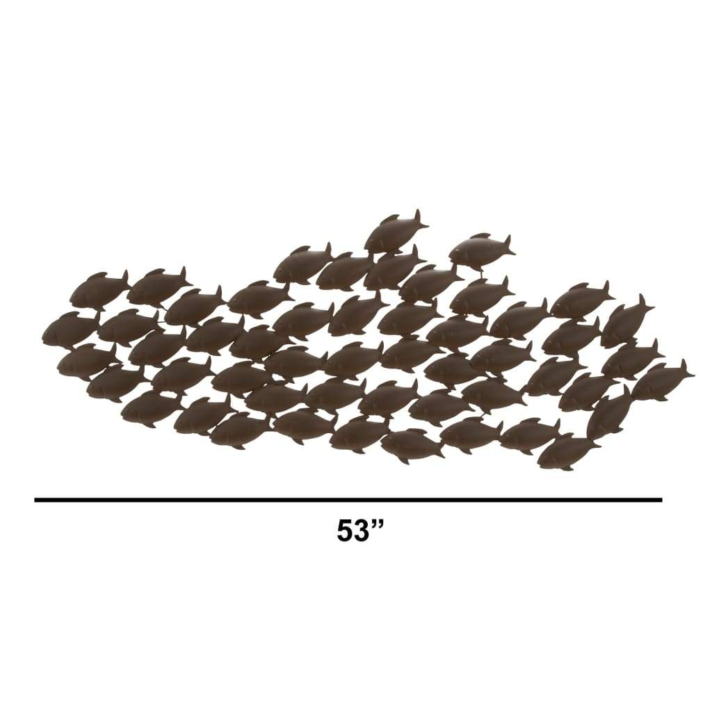 Attractive Metal Fish Wall Decor In Bronze 68744